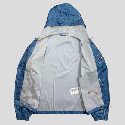 Prada Milano 2013 Liquid Silk Powder Blue Windbreaker - XL