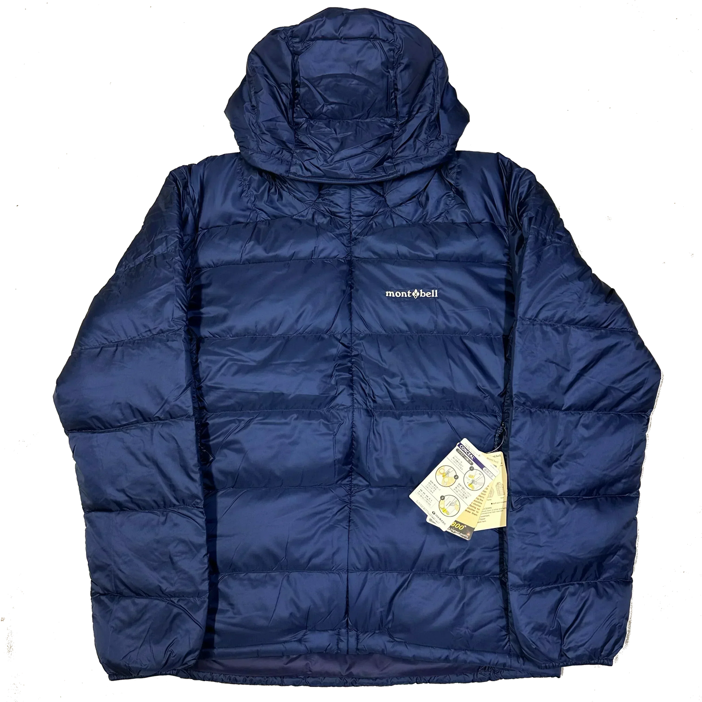 Montbell Light Alpine Down Puffer Jacket In Navy Blue (L) | Large, Navy