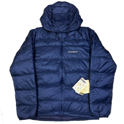 Montbell Light Alpine Down Puffer Jacket In Navy Blue ( XL )