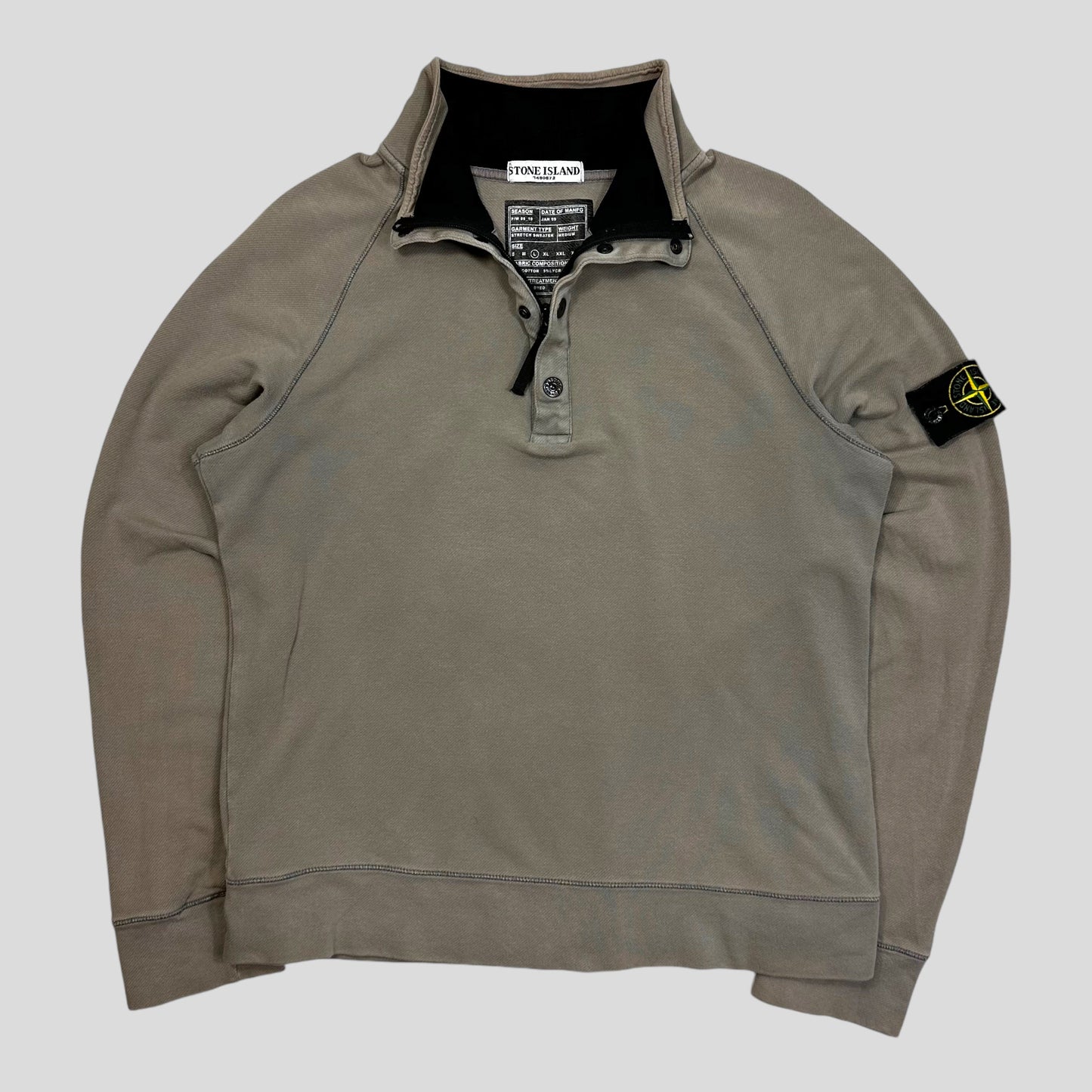 Stone Island SS09 1/4 Zip Cotton Pullover - M