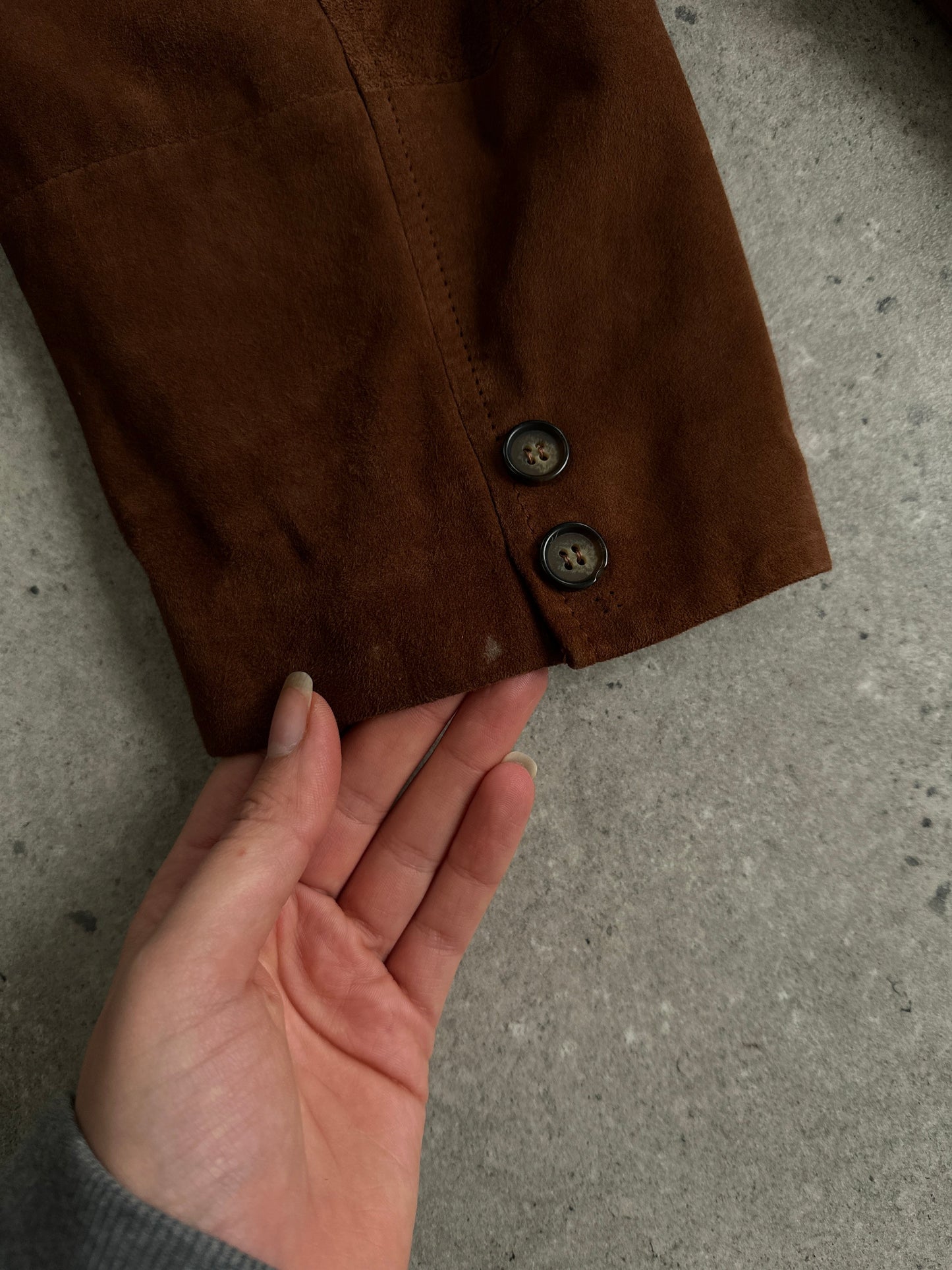 Vintage Relaxed Suede Blazer - XL