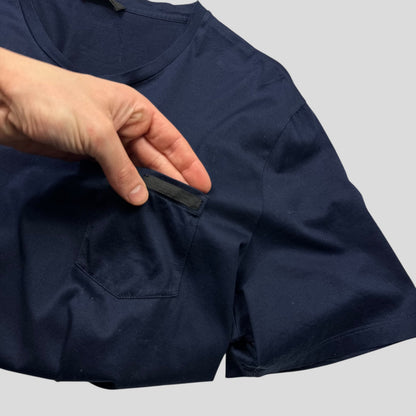 Prada 2016 Navy Blue Soft Cotton Pocket Logo T-shirt - L/XL | Default Title, Multicoloured