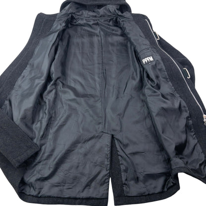 Vintage 2000s PPFM Zip Up Wool Jacket Size M | Medium, Black