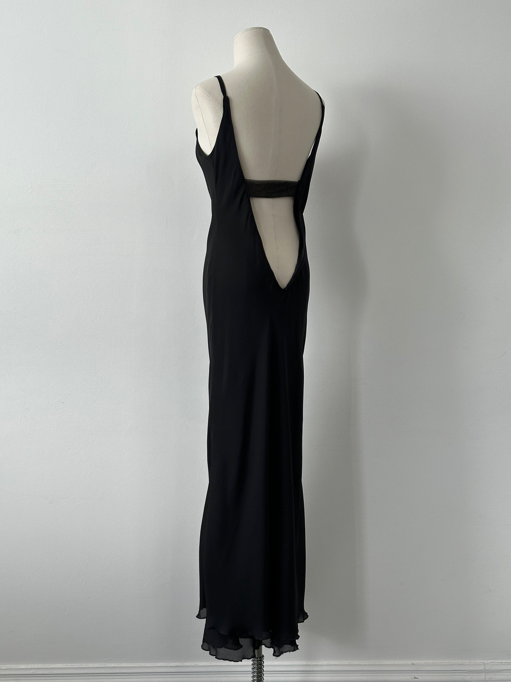 Vintage 1990s Floor Length Backless Dress - S