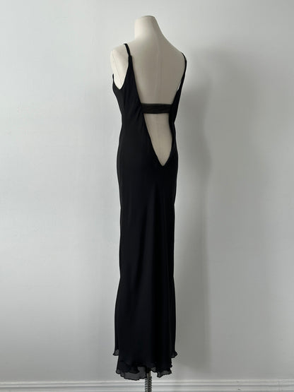 Vintage 1990s Floor Length Backless Dress - S