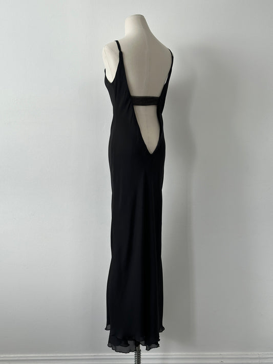 Vintage 1990s Floor Length Backless Dress - S
