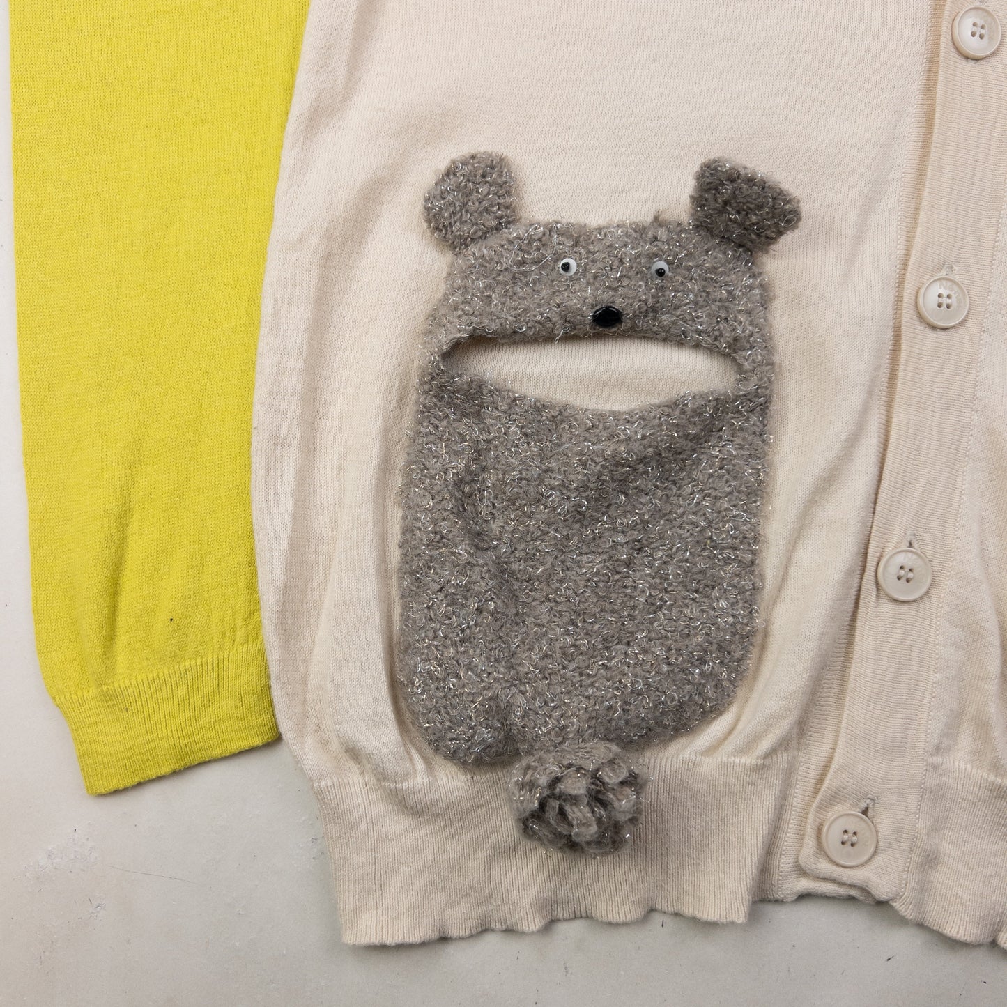 Vintage Ne-Net By Issey Miyake Mouse Pocket Cardigan Size M