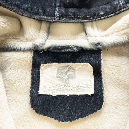 Vintage Ed Hardy Faux Fur Jacket Woman's Size S - Known Source