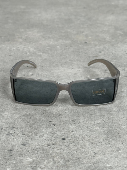 Versace 2000s Recangular Medusa Logo Sunglasses