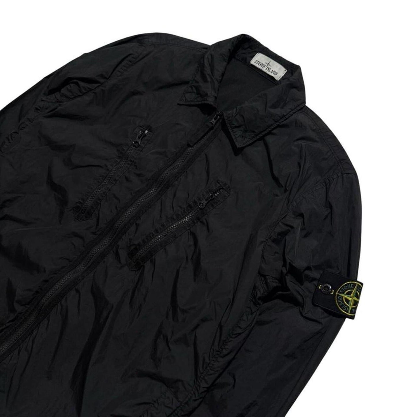 Stone Island Nylon Overshirt | Small, Black