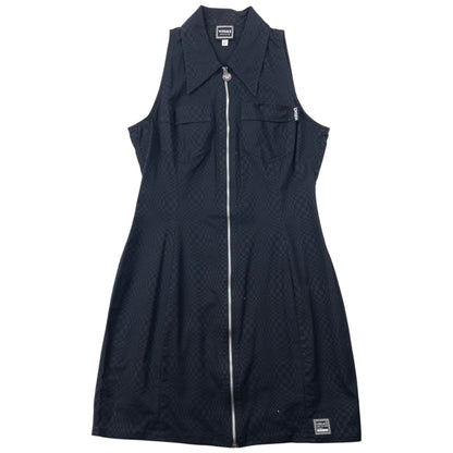 Vintage 90s Versace Jeans Couture Full Zip Collar Dress Womens Size M