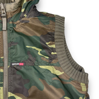 Schott NYC Reversible Hooded Gilet (S) | Default Title, Multicoloured