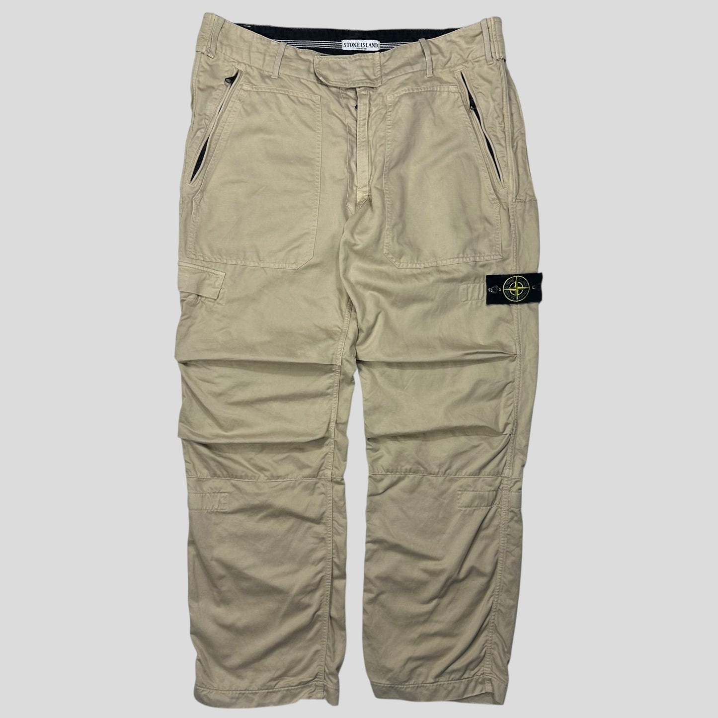 Stone Island 2006 Baggy Parachute Cargo Trousers - IT54 | Default Title, Beige