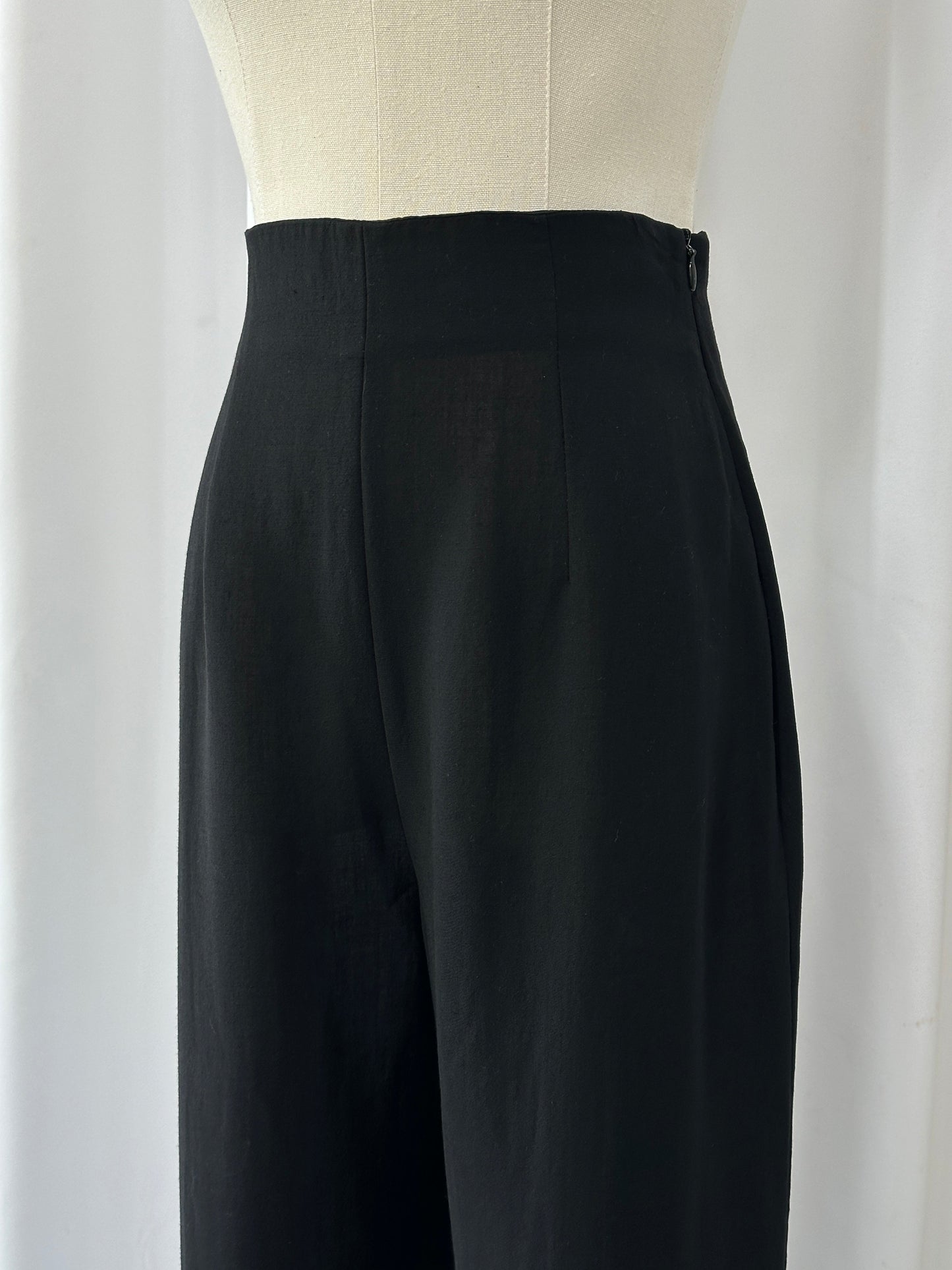 Max Mara 1990s Wool High Waisted Straight Leg Trousers - W24