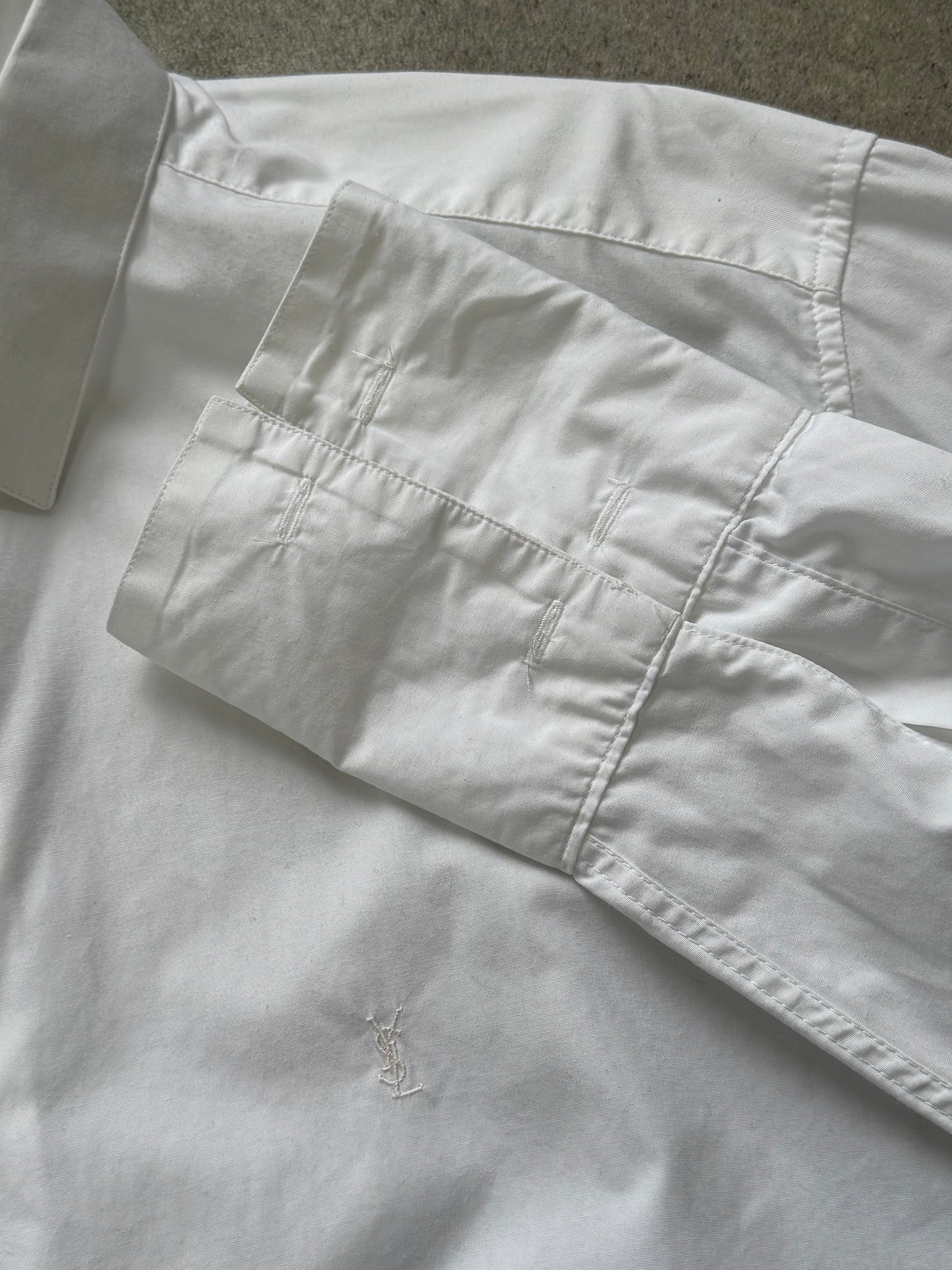 Yves Saint Laurent Diffusion Homme 1990s Cotton Dress Shirt - M