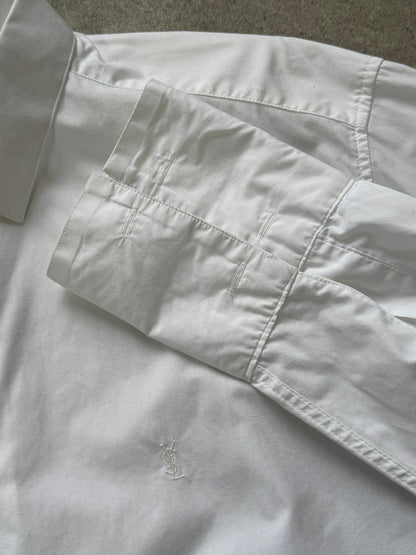 Yves Saint Laurent Diffusion Homme 1990s Cotton Dress Shirt - M