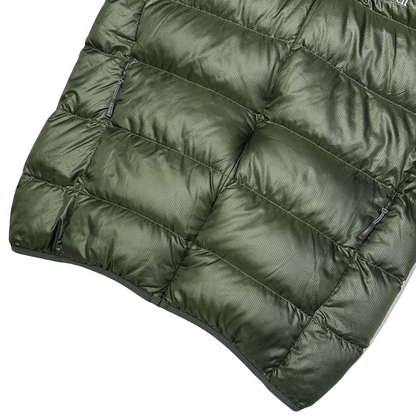 Montbell Light Alpine Puffer Jacket In Olive Green ( S )