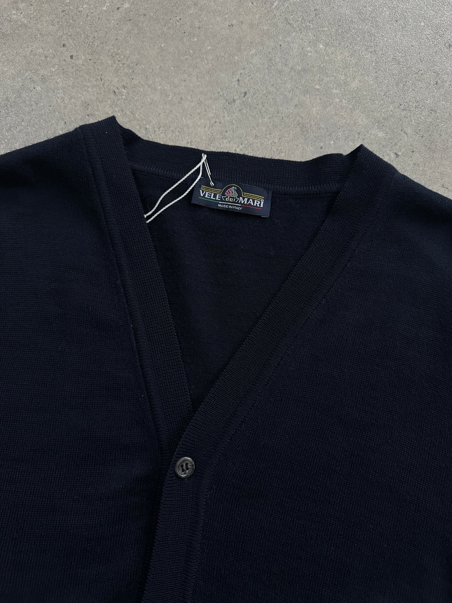 Italian Vintage Merino Wool Cardigan - M