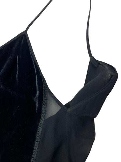 Miu Miu 1990s velvet sheer slip dress