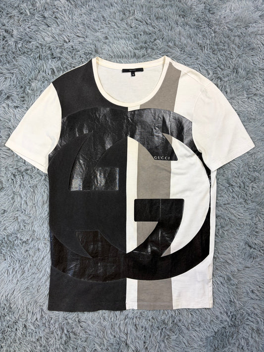 Gucci by Frida Giannini 2009 Giant GG Logo Colourblock T-Shirt - M | O/S, Multicoloured