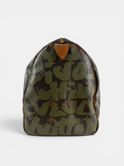2001 Louis Vuitton x Stephen Sprouse Khaki Graffiti Speedy 30 Handbag | O/S, Multicoloured