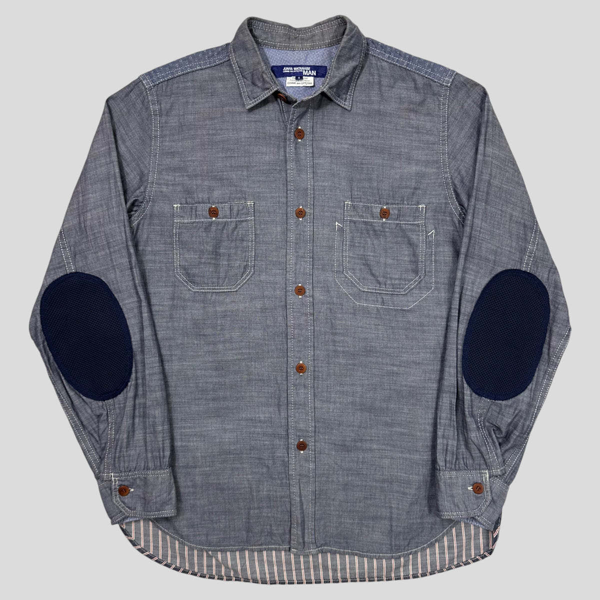 Junya Watanabe 2016 Technical Patchwork Shirt - S/M | Small, Blue