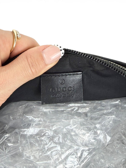 2000s Gucci Monogram Black/Grey Pochette Boat Bag | O/S, Multicoloured
