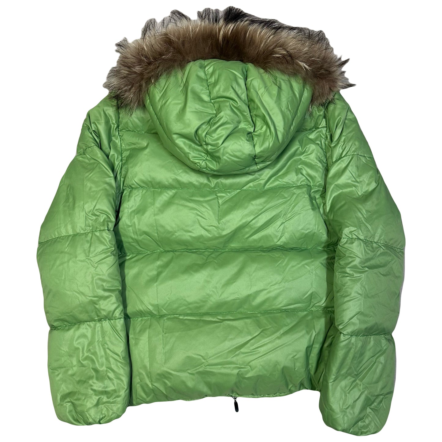 Duvetica Fur Hood Women’s Puffer Jacket In Green ( M )