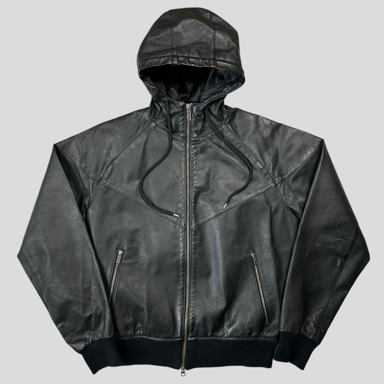 Nike 2007 Tony Spackman Leather Boxy Bomber Jacket - S – Known Source
