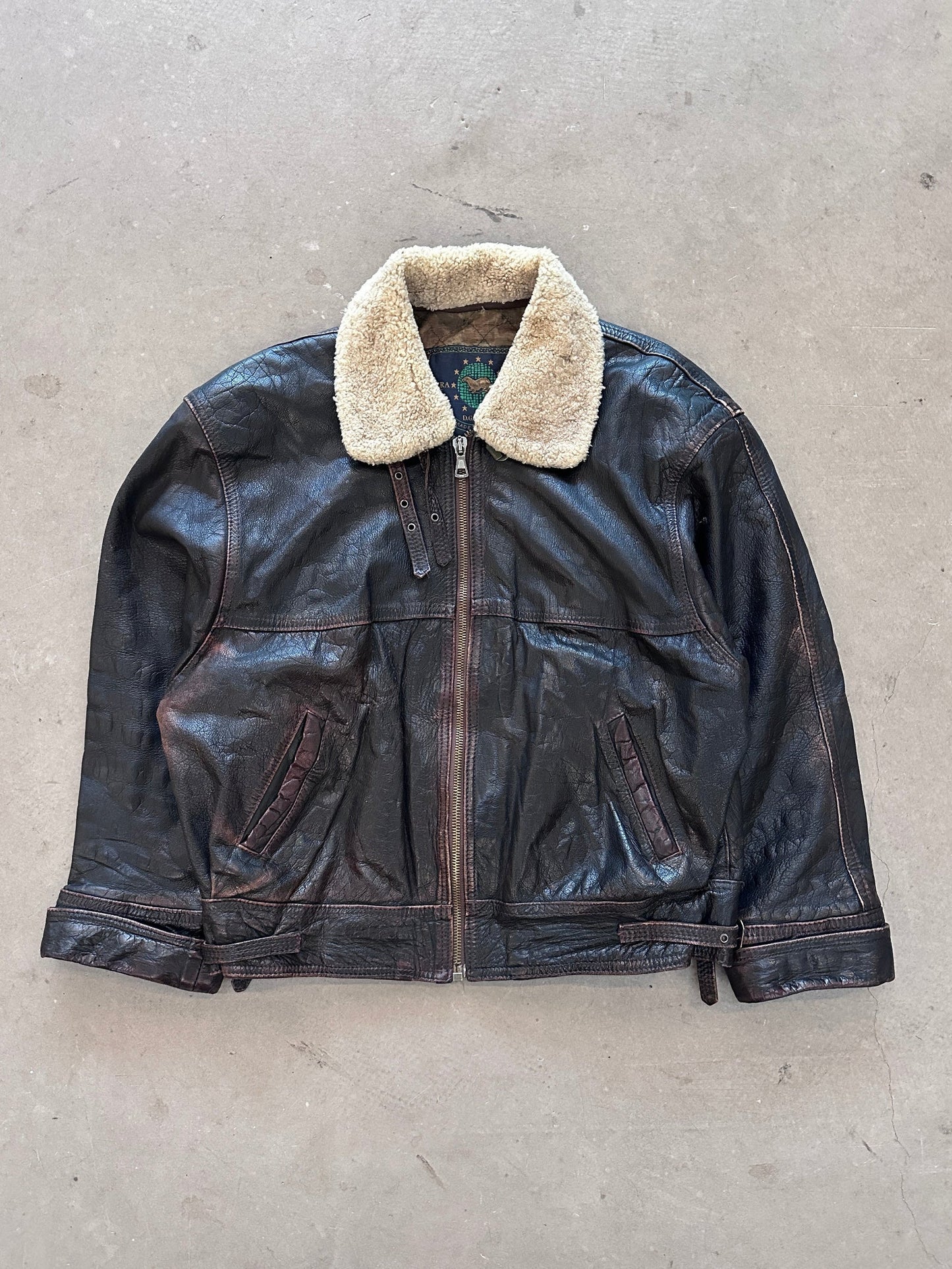 1990's Vera Pelle Shearling Jacket - XL | Default Title, Red