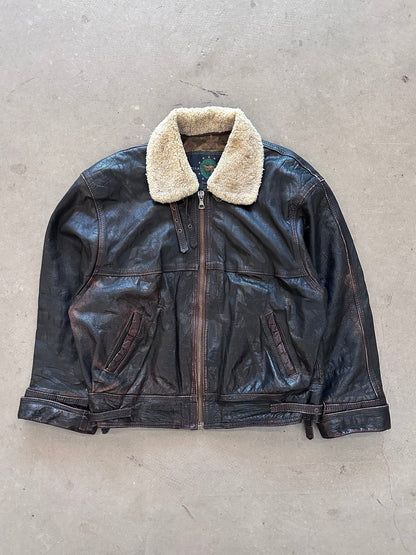 1990's Vera Pelle Shearling Jacket - XL | Default Title, Red