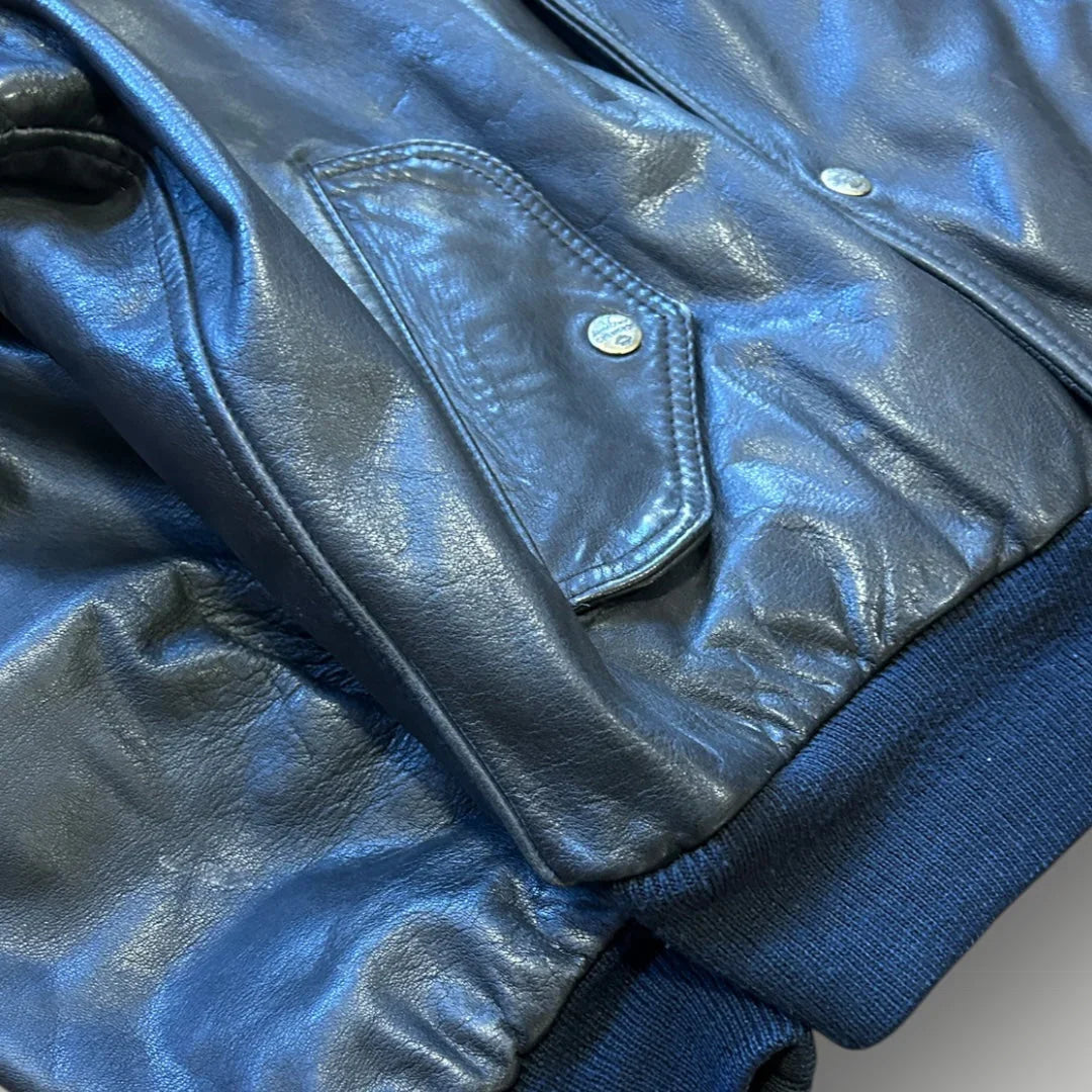 Chevignon 90's Leather Flight Jacket S/M