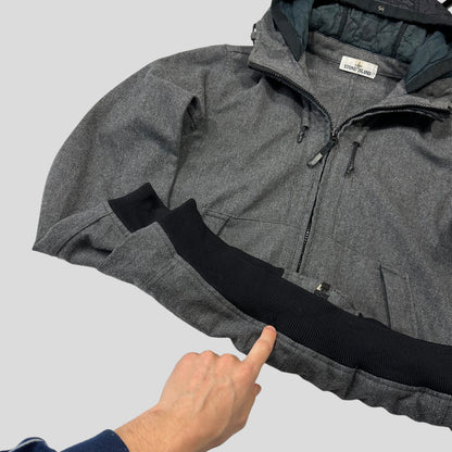 Stone Island AW14 Mélange Wool Poly Double Hood Jacket - L