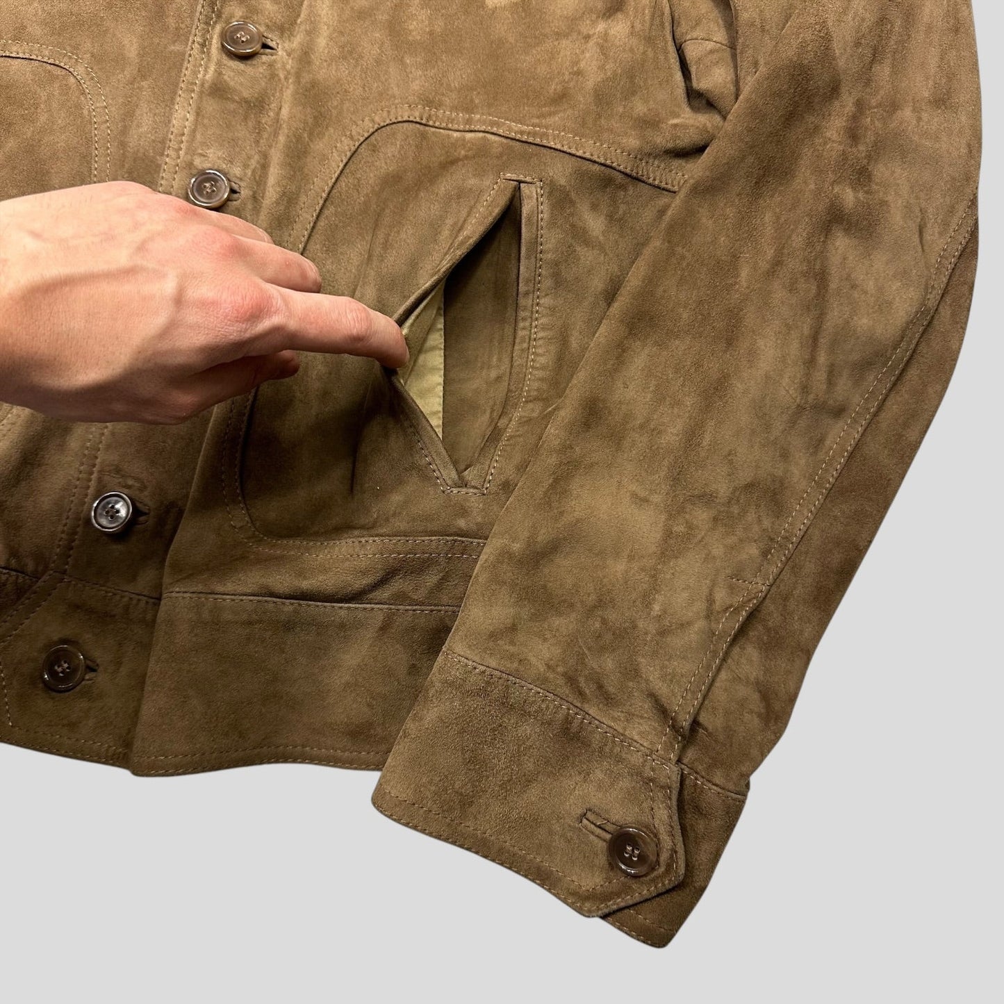 Dolce & Gabanna 00’s Goatskin Suede Leather Western Jacket - IT54 | Default Title, Multicoloured