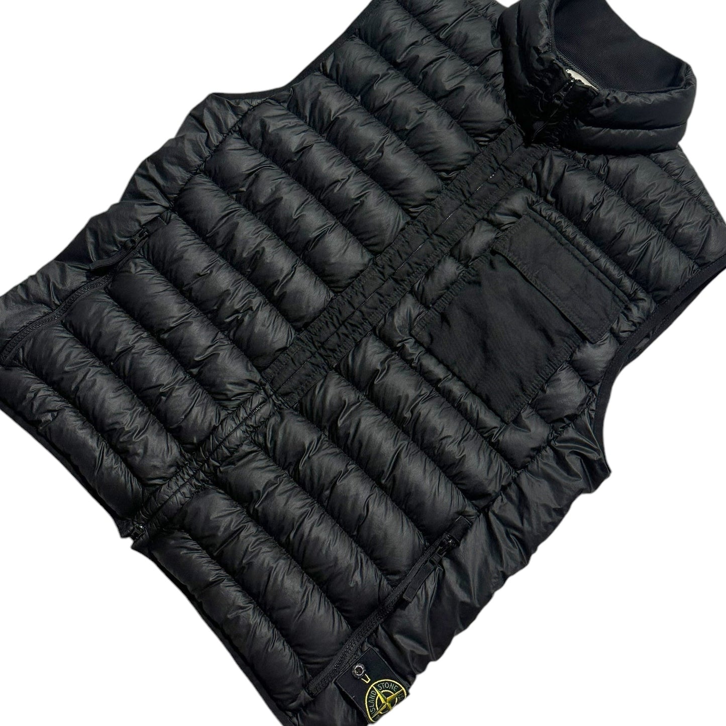 Stone Island Garment Dyed Micro Yarn Down Gilet Body Warmer