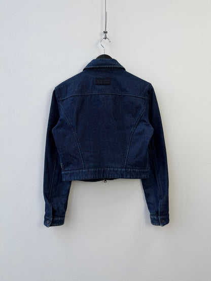Armani Jeans 90s Cropped Denim Jacket | O/S, Blue