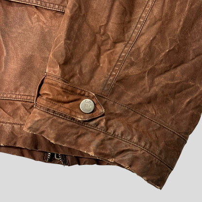 CP Company 1994 Waxed Heavy Cotton Flannel Lined Work Jacket - IT48 (L/XL) | Default Title, Blue