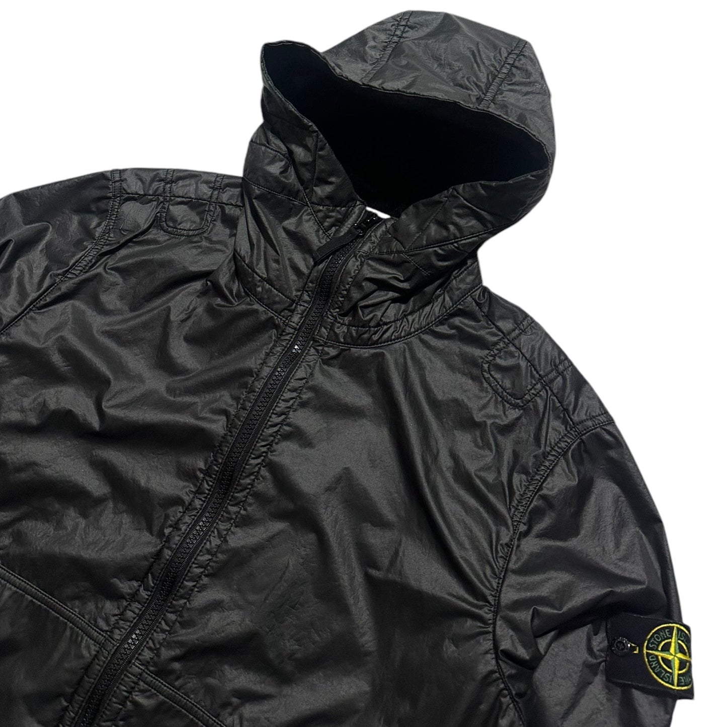 Stone Island Lamy Flock Zip Up Velour Inside Jacket