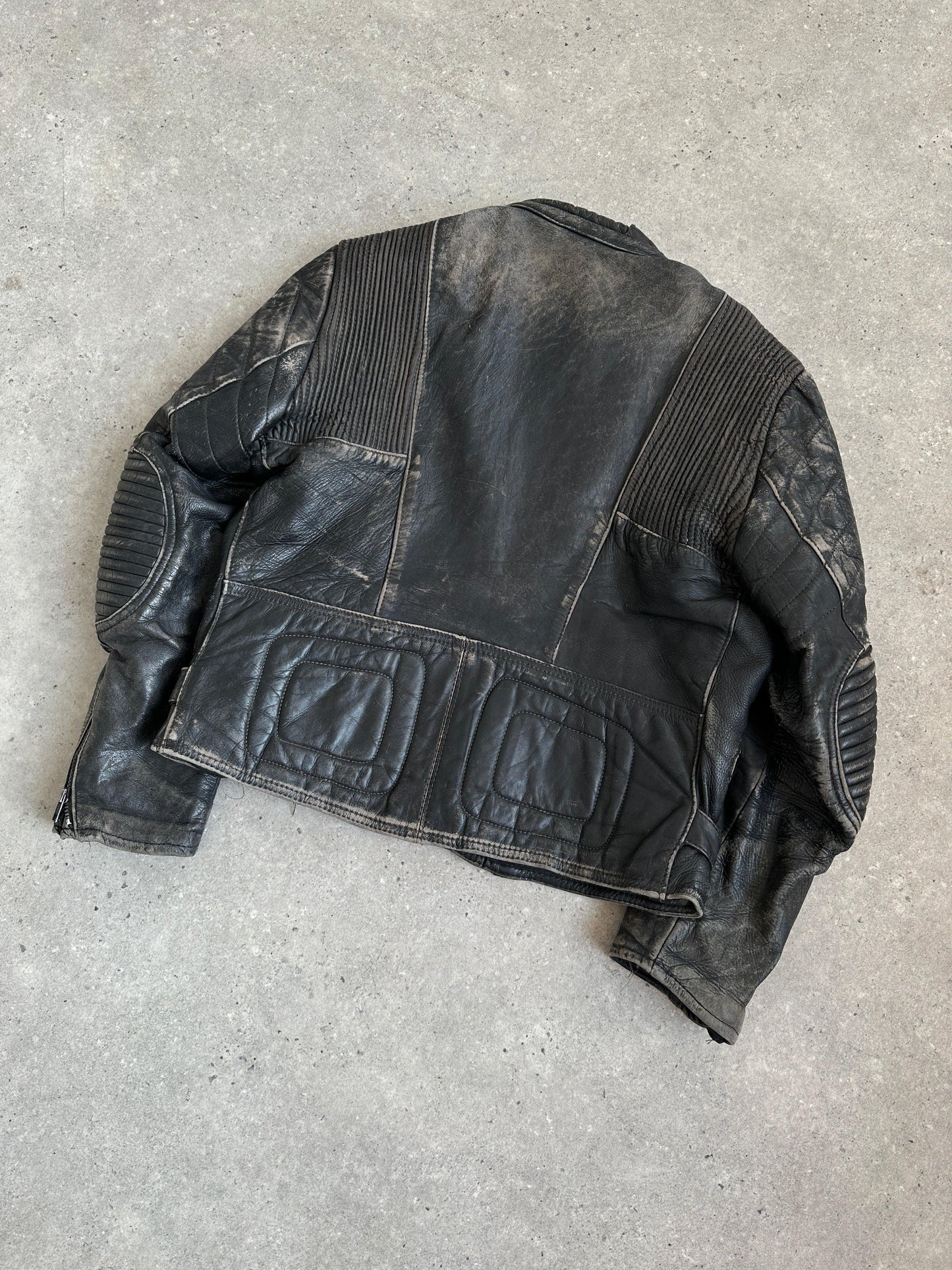 Vintage Motorcycle Distressed Leather Jacket - M/L - Known Source