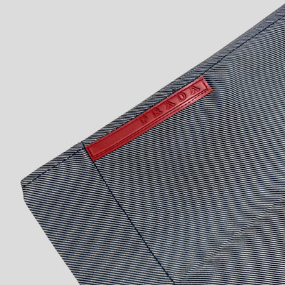 Prada Sport AW00 Textured Two-Tone Pleated Trousers - IT42