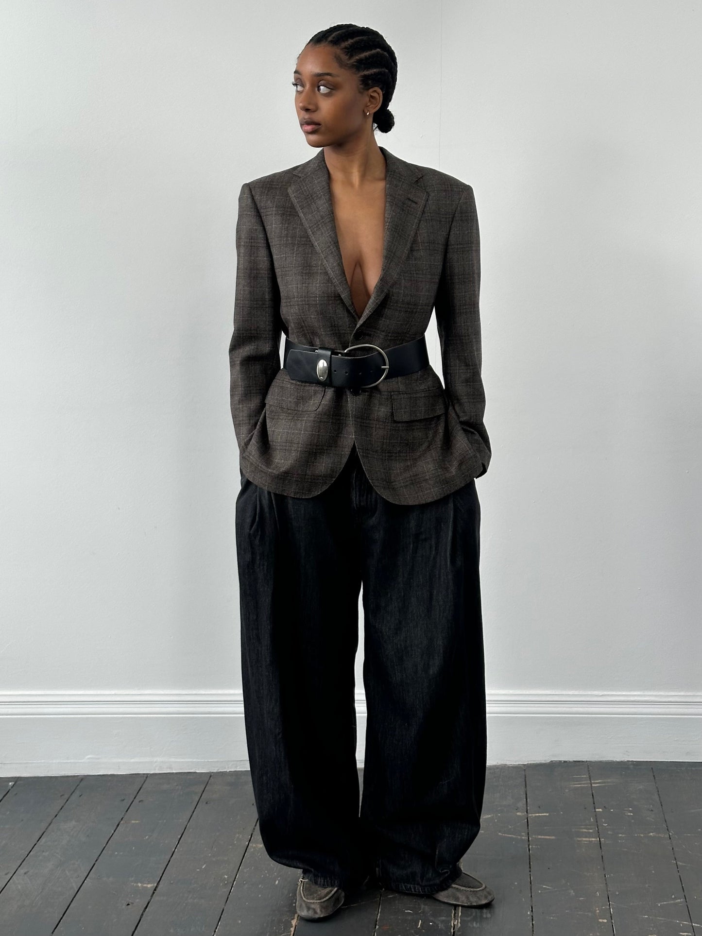 Le Chic x Loro Piana 1990s Pure Wool Check Blazer - 36R/S