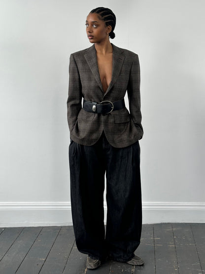Le Chic x Loro Piana 1990s Pure Wool Check Blazer - 36R/S
