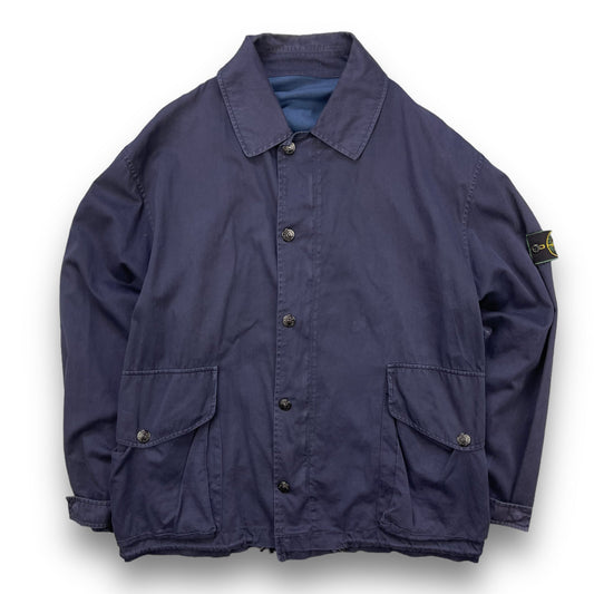 1991/93 Stone Island Raso Gommato Jacket (L) | Default Title, Navy