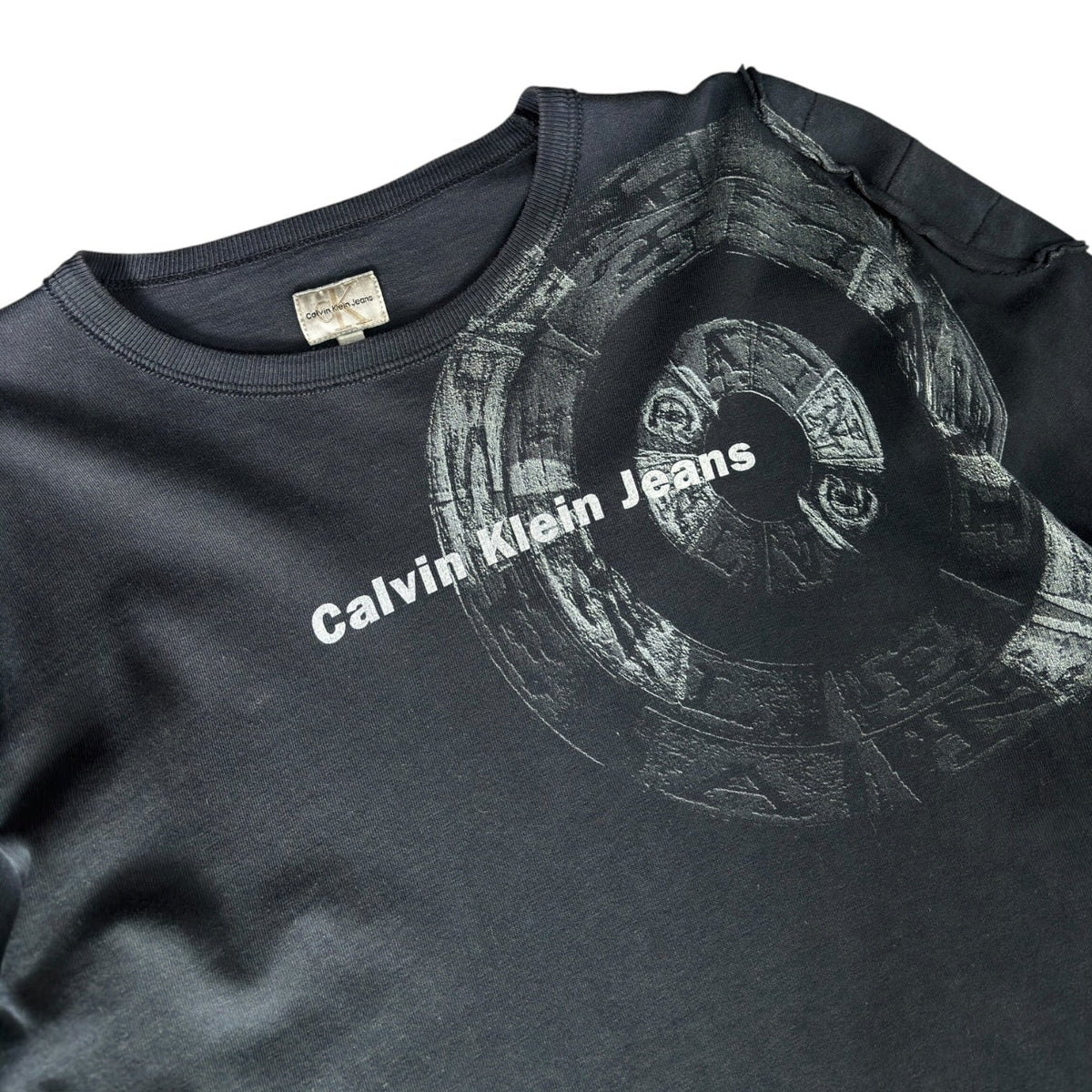 Calvin Klein Jeans 00’s Panelled Longsleeve Shirt L | Large, Black