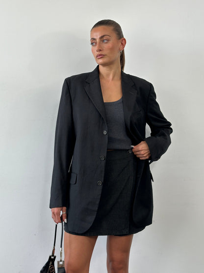 Yves Saint Laurent Pour Homme 1990s Pure Wool Single Breasted Blazer - 40R/XL