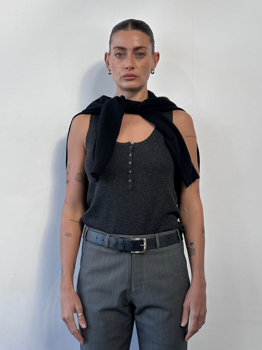 Louis Vuitton Cashmere Silk Sleeveless Vest Top - M