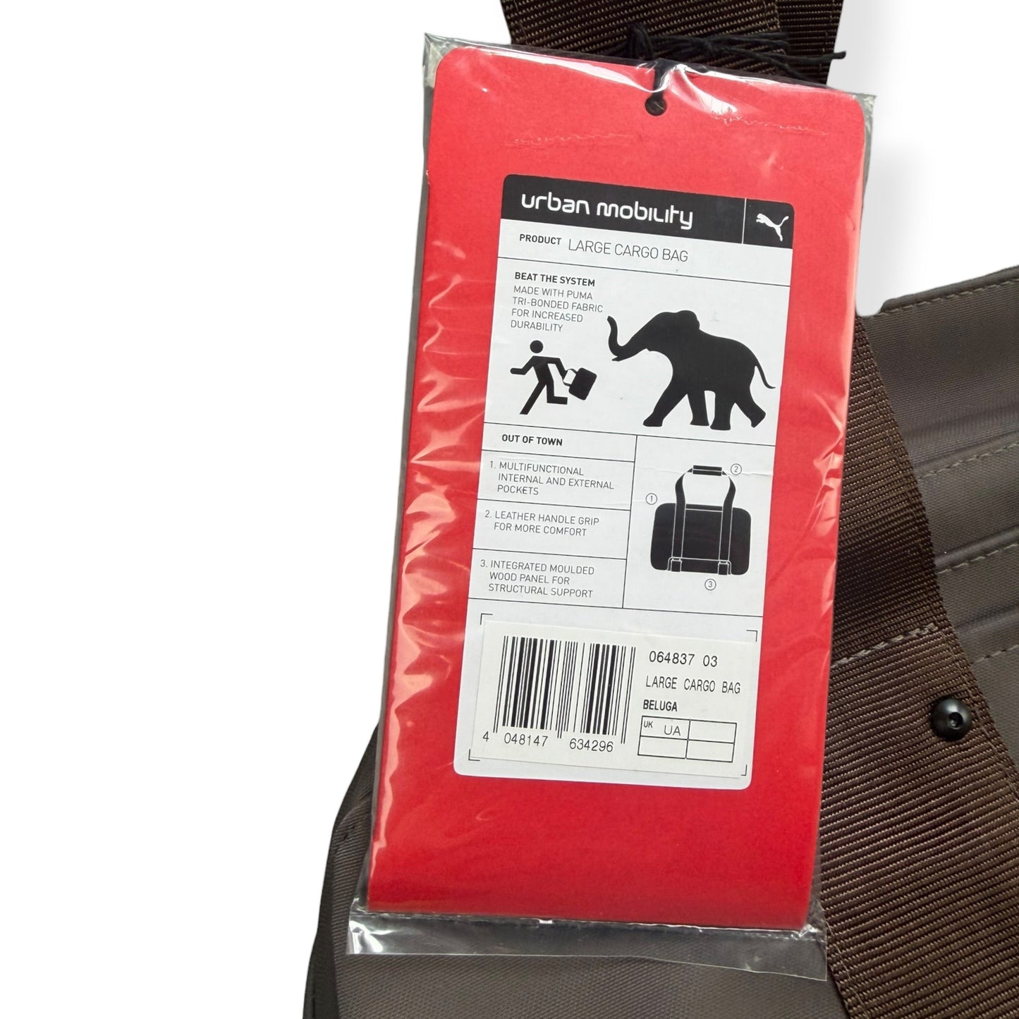 2000's Puma Urban Mobility Wood Panel Cargo Bag | O/S, Brown