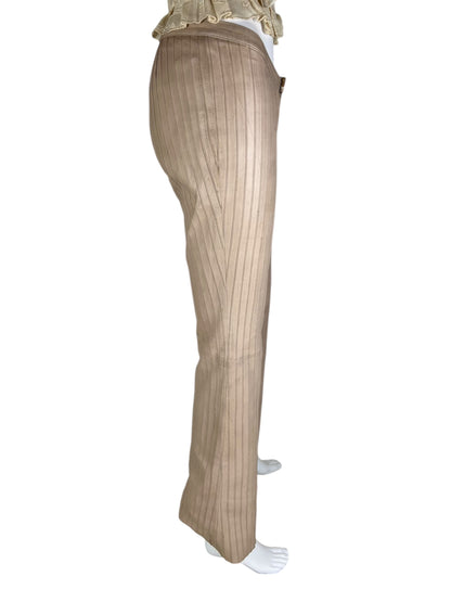 Gucci F/W 1999 leather pinstripe trousers Tom Ford era