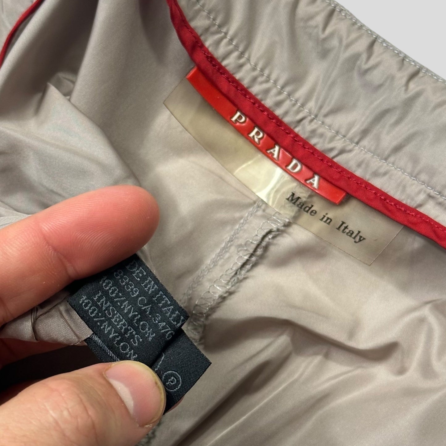 Prada Sport SS00 Transparent Panel Technical Nylon Trackpants - IT48