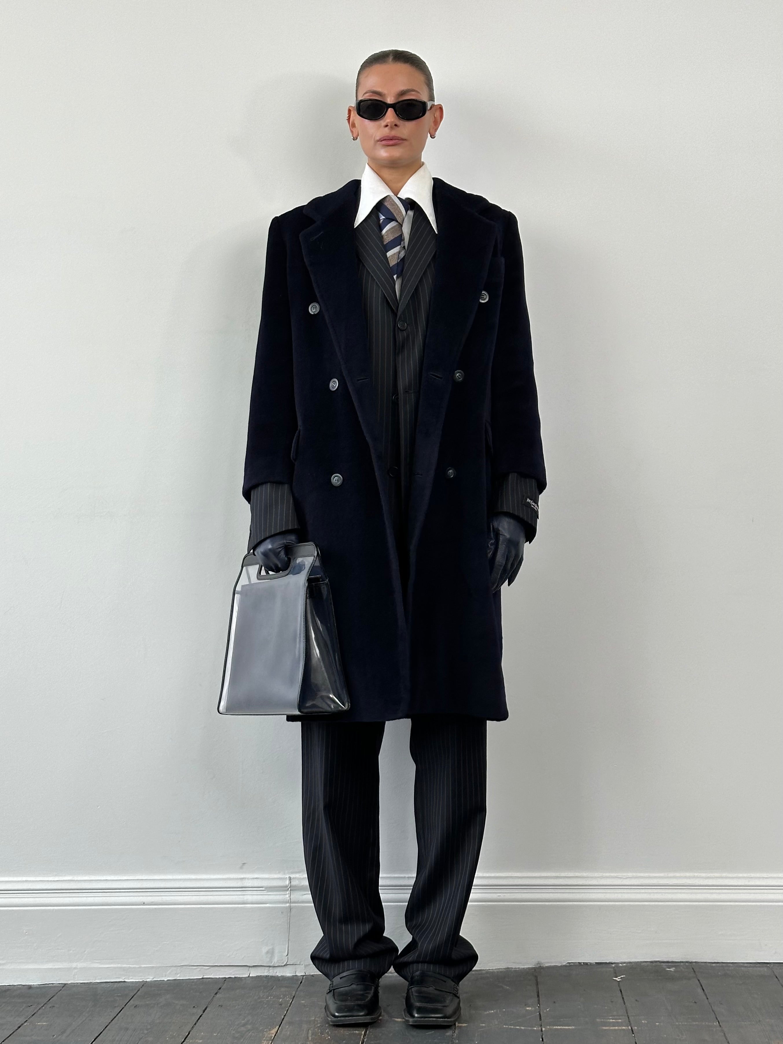 Yves Saint Laurent Pour Homme 1990s Wool Pinstripe Single Breasted